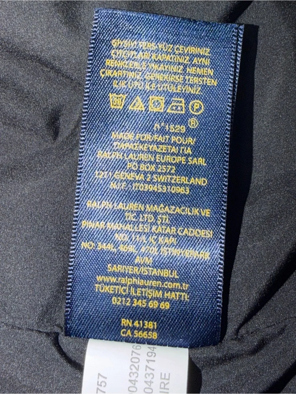 Polo Ralph Lauren Kids Black Quilted Barn Jacket Brown Corduroy Collar Size 6